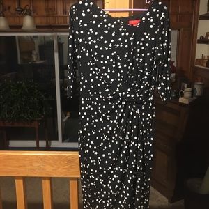Never worn Black with white dots dress